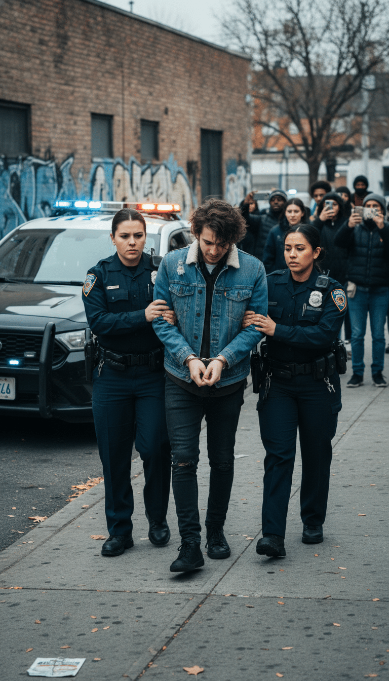 Person being arrested in Allen Person being arrested in Allen