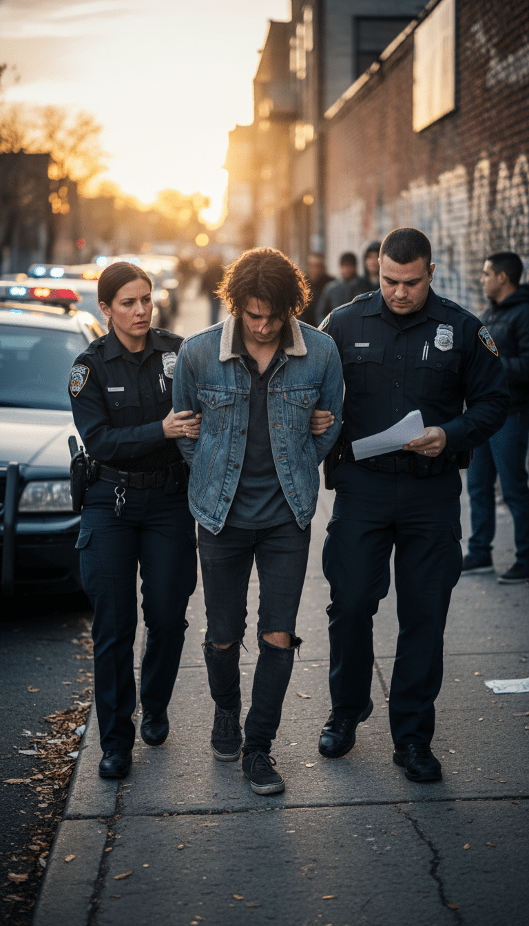 Person being arrested in Cypress Person being arrested in Cypress