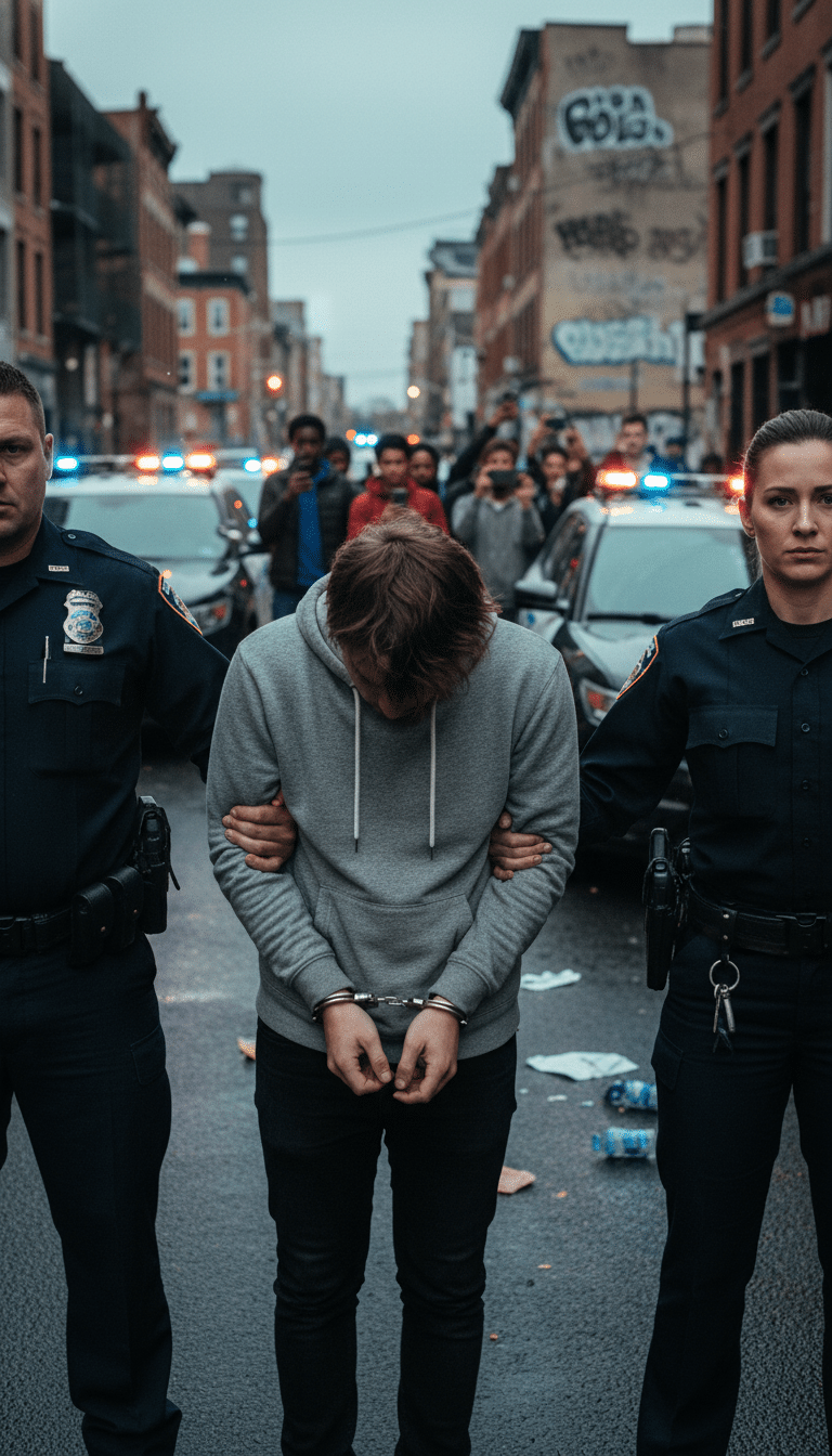 Person being arrested in Grand Prairie Person being arrested in Grand Prairie