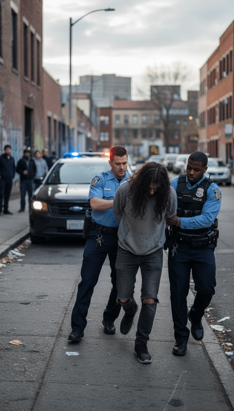 Person being arrested in Haltom City Person being arrested in Haltom City