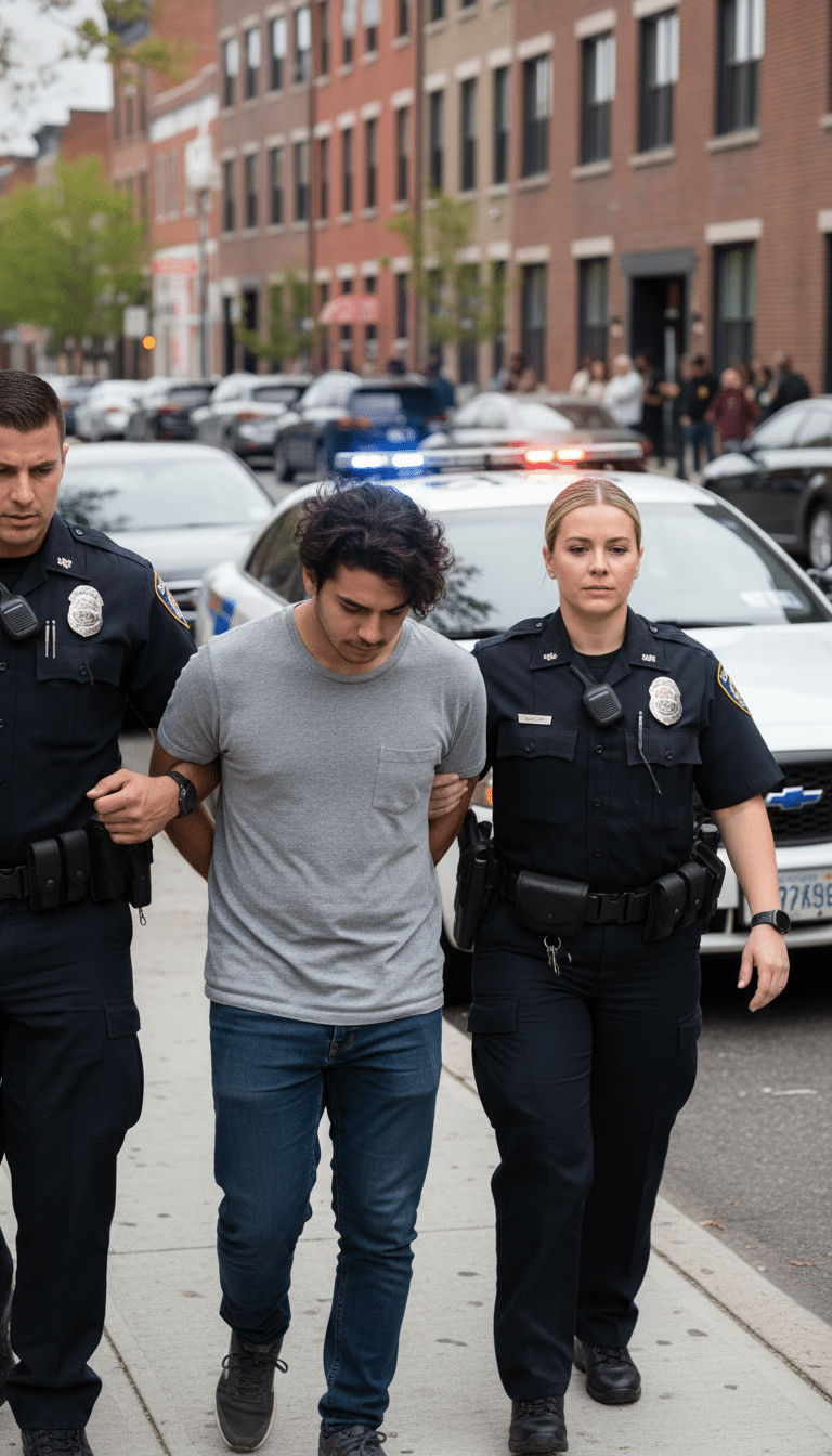Person being arrested in Irving Person being arrested in Irving