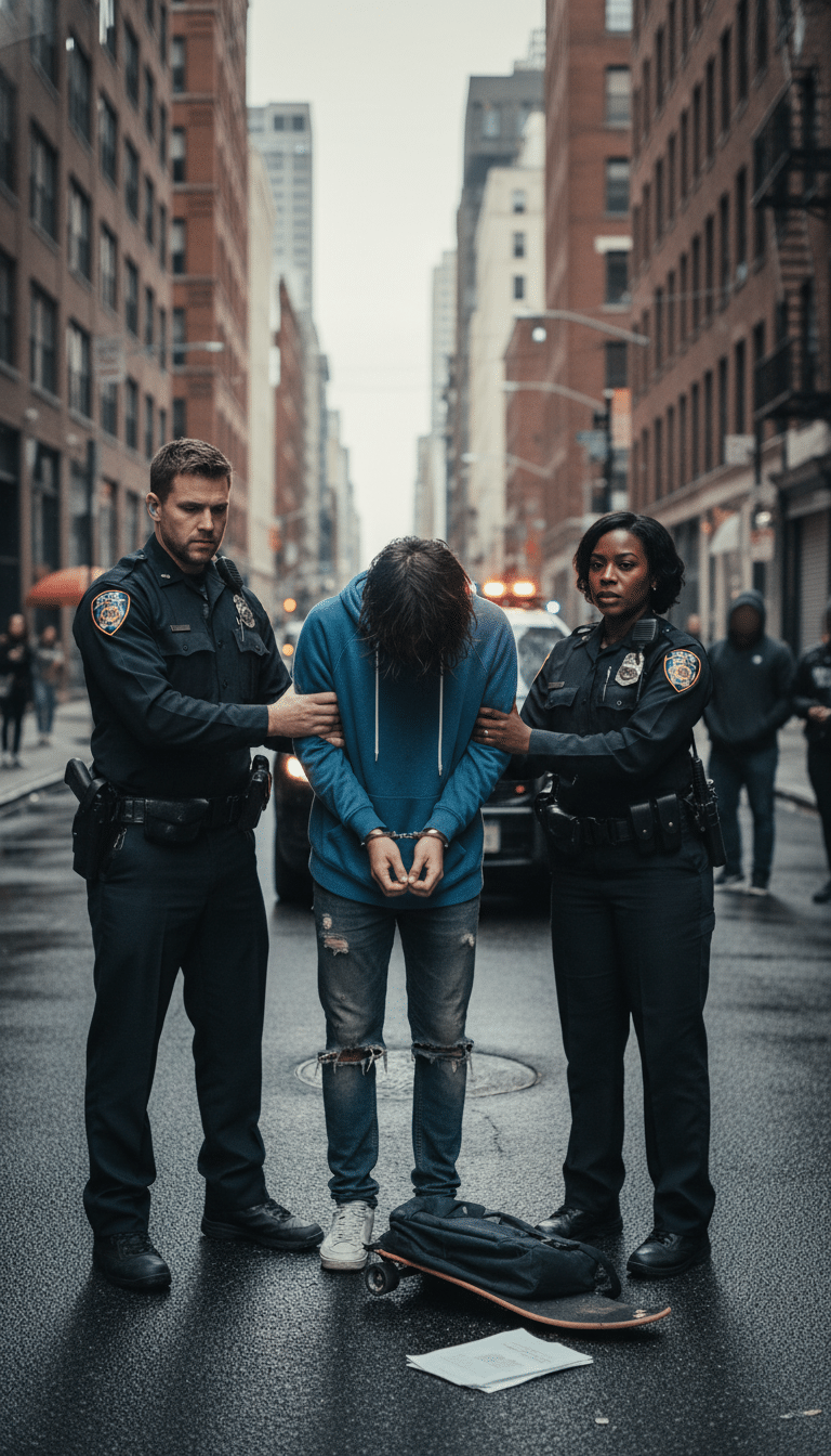 Person being arrested in Keller Person being arrested in Keller