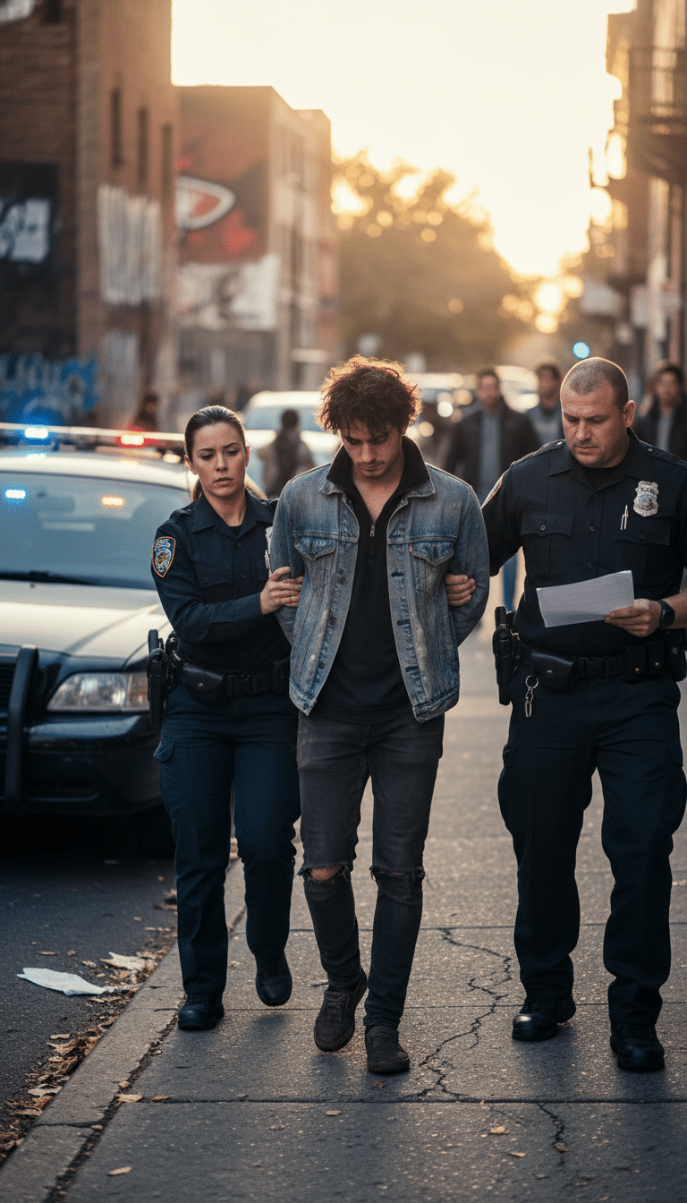 Person being arrested in Prosper Person being arrested in Prosper