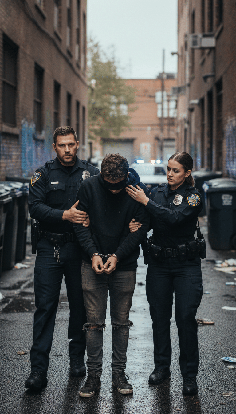 Person being arrested in Richardson Person being arrested in Richardson