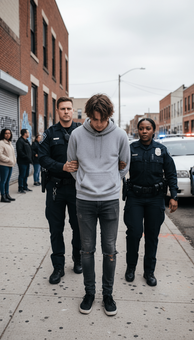 Person being arrested in Seagoville Person being arrested in Seagoville