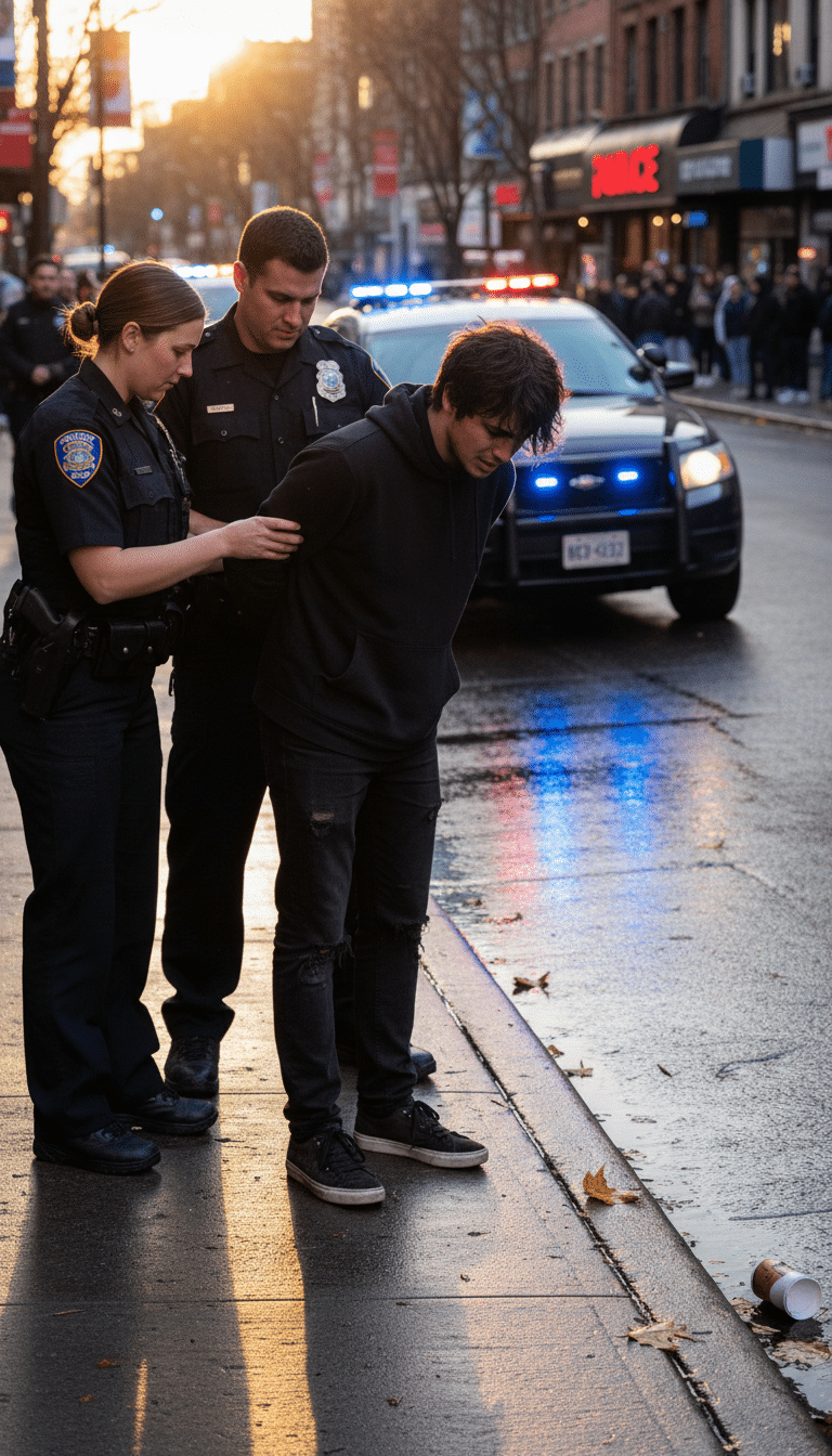 Person being arrested in Terrell Person being arrested in Terrell