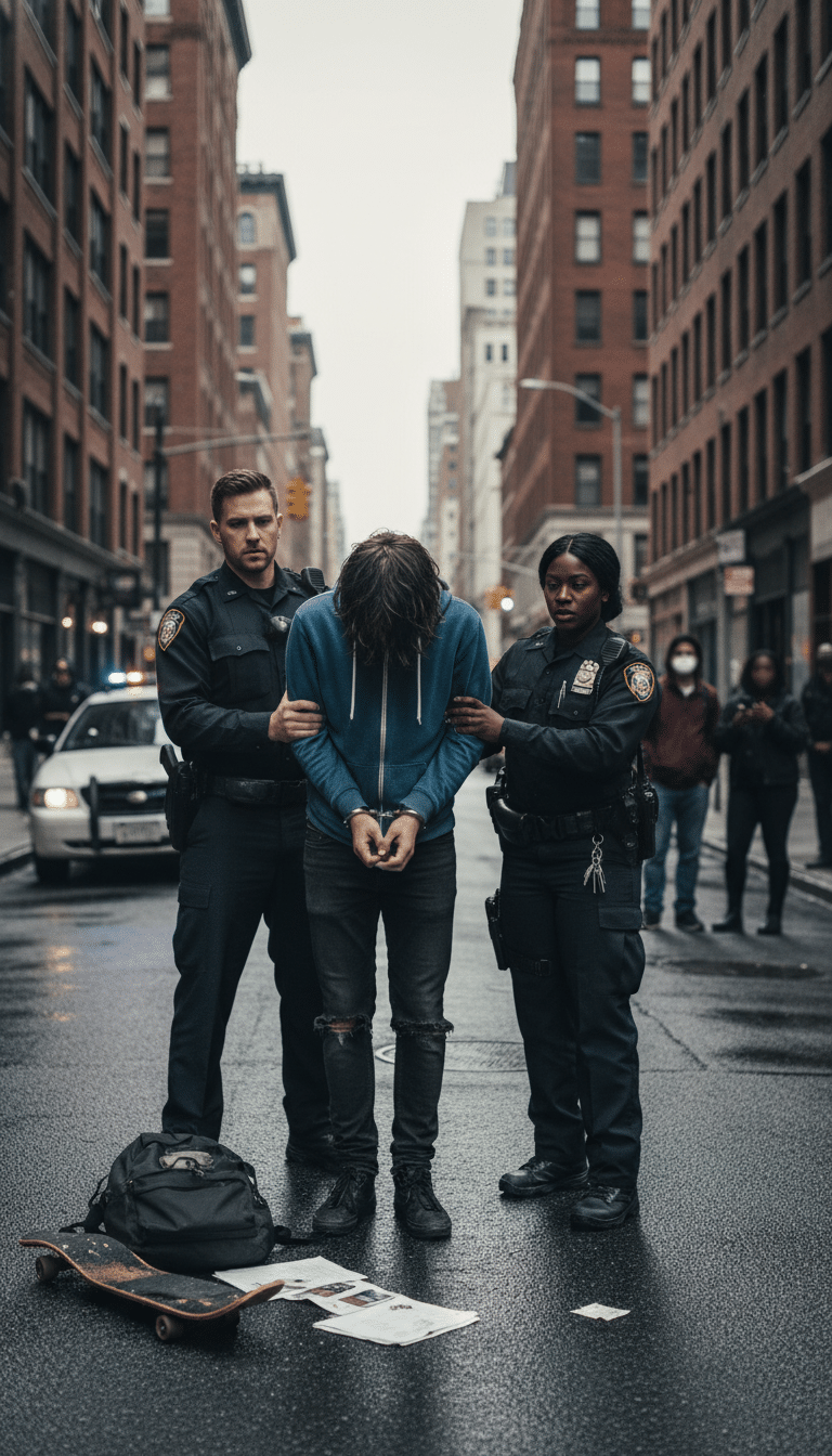 Person being arrested in Tyler Person being arrested in Tyler