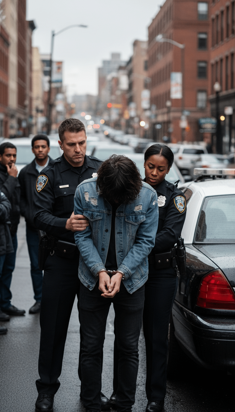 Person being arrested in Dallas Person being arrested in Dallas