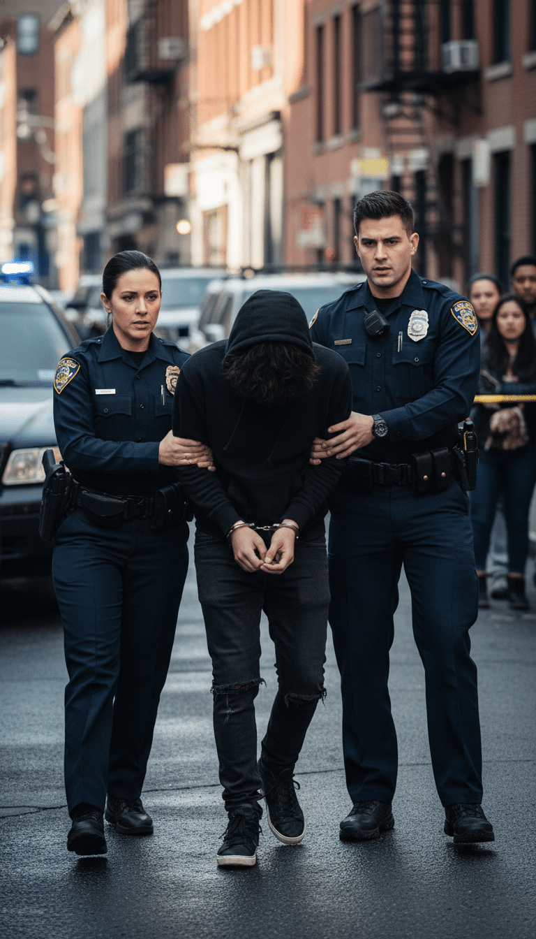 Person being arrested in Grapevine Person being arrested in Grapevine