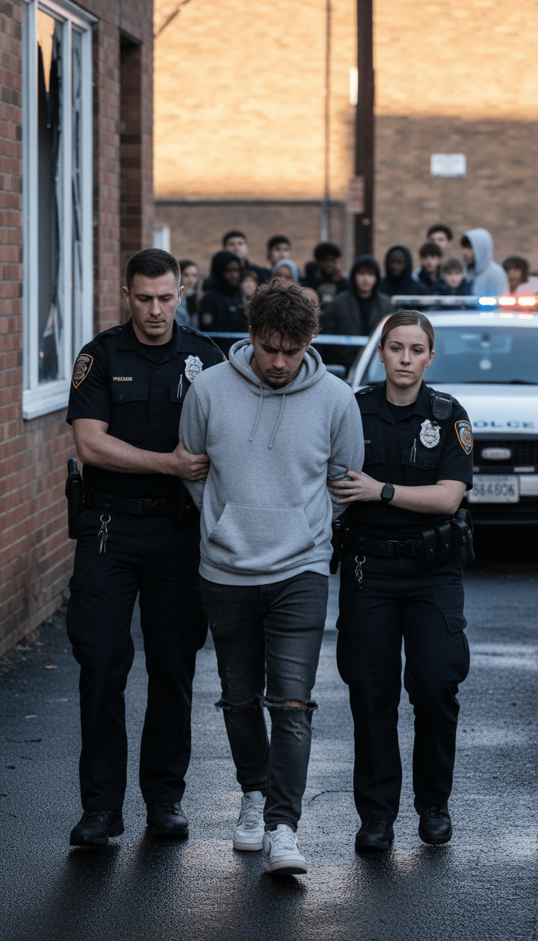 Person being arrested in Murphy Person being arrested in Murphy