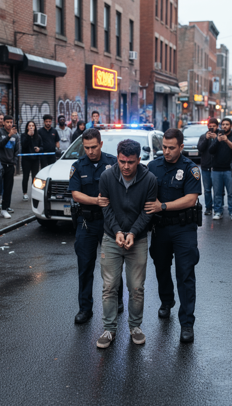 Person being arrested in Plainview Person being arrested in Plainview