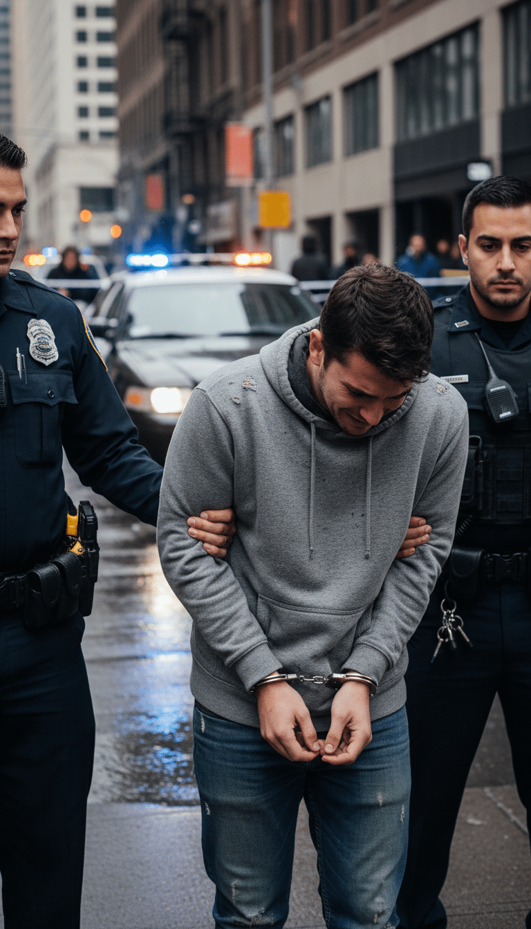 Person being arrested in Terrell Person being arrested in Terrell