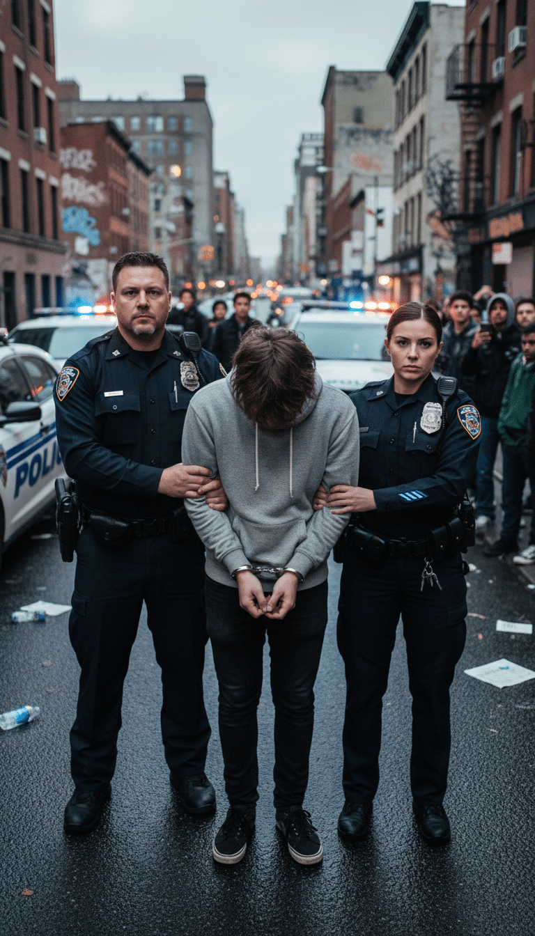 Person being arrested in The Colony Person being arrested in The Colony