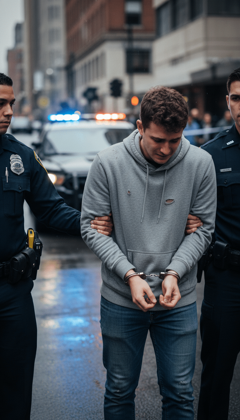 Person being arrested in White Settlement Person being arrested in White Settlement