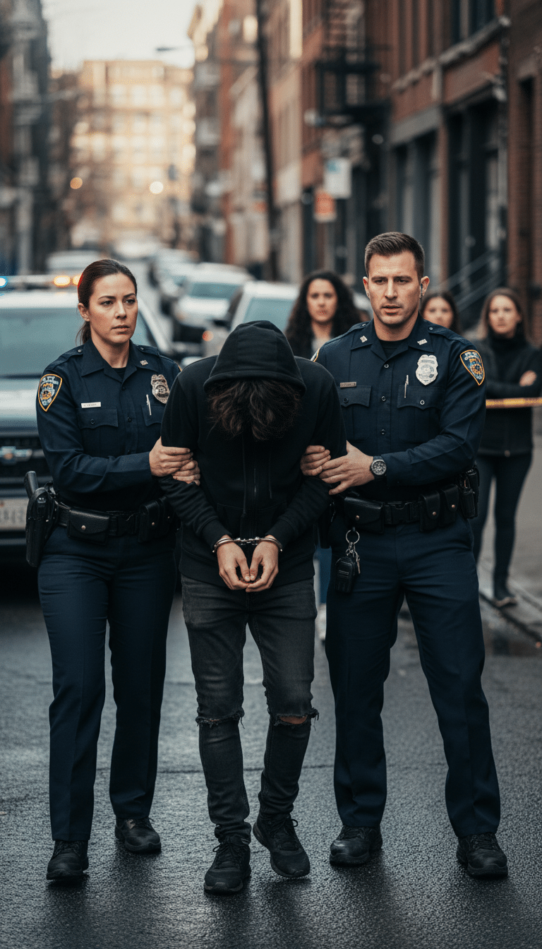 Person being arrested in Arlington Person being arrested in Arlington