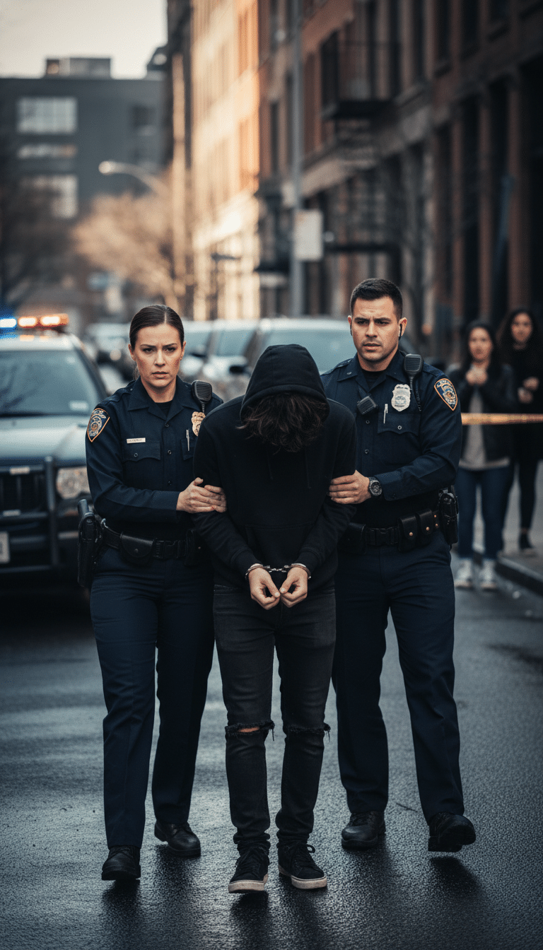 Person being arrested in Ennis Person being arrested in Ennis