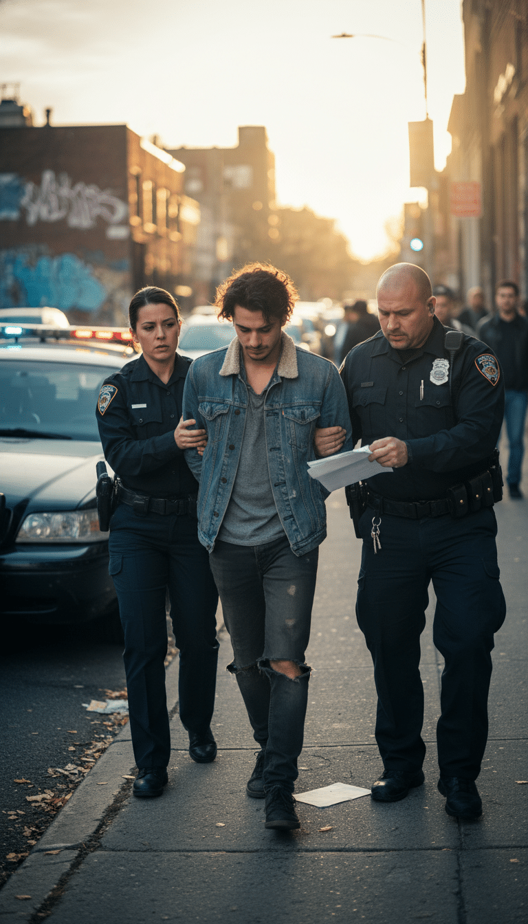 Person being arrested in Grapevine Person being arrested in Grapevine