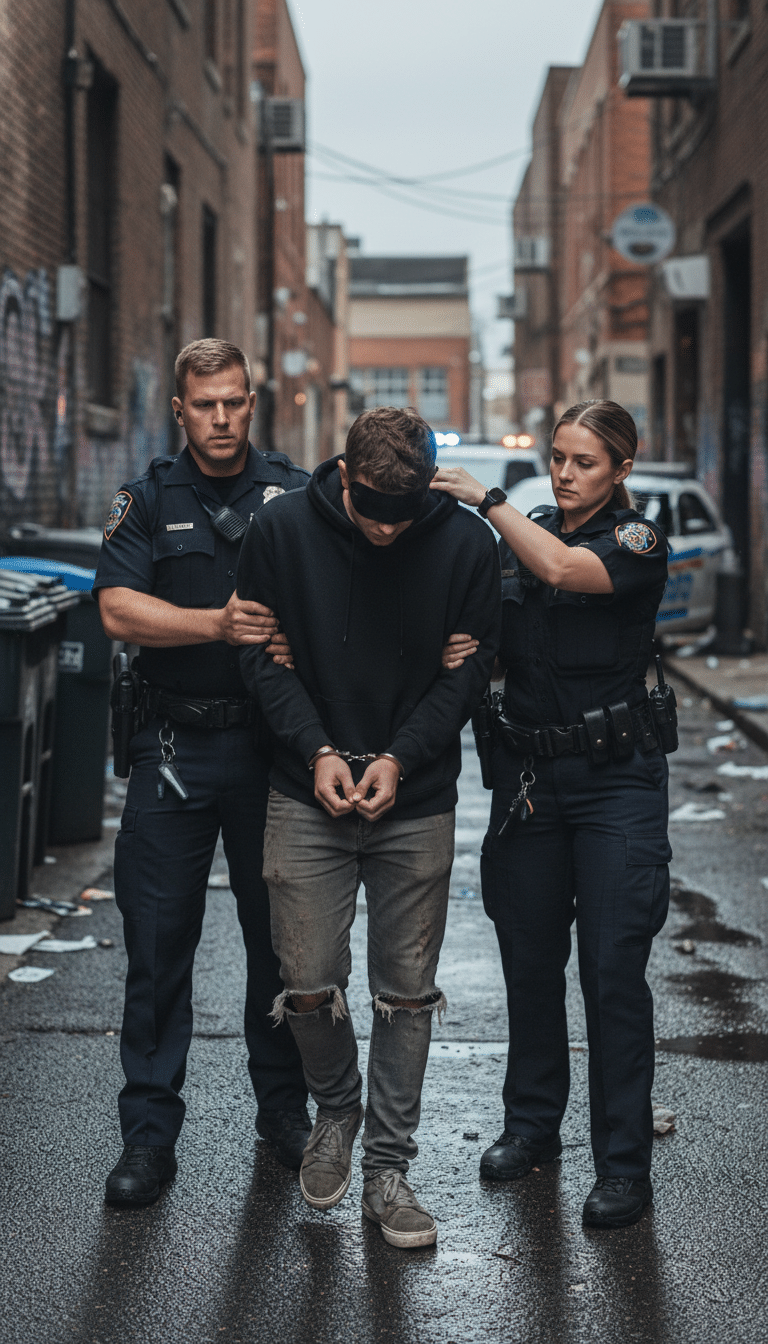 Person being arrested in Highland Village Person being arrested in Highland Village