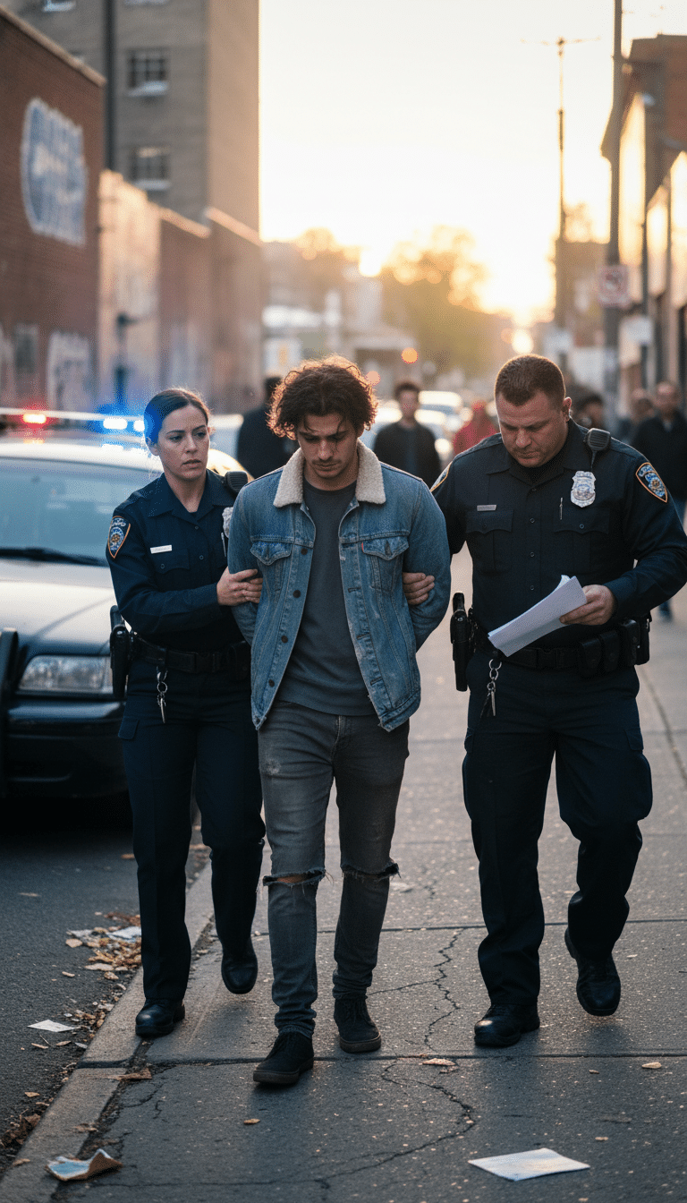 Person being arrested in Irving Person being arrested in Irving