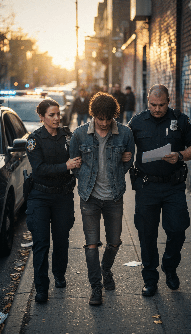 Person being arrested in Keller Person being arrested in Keller