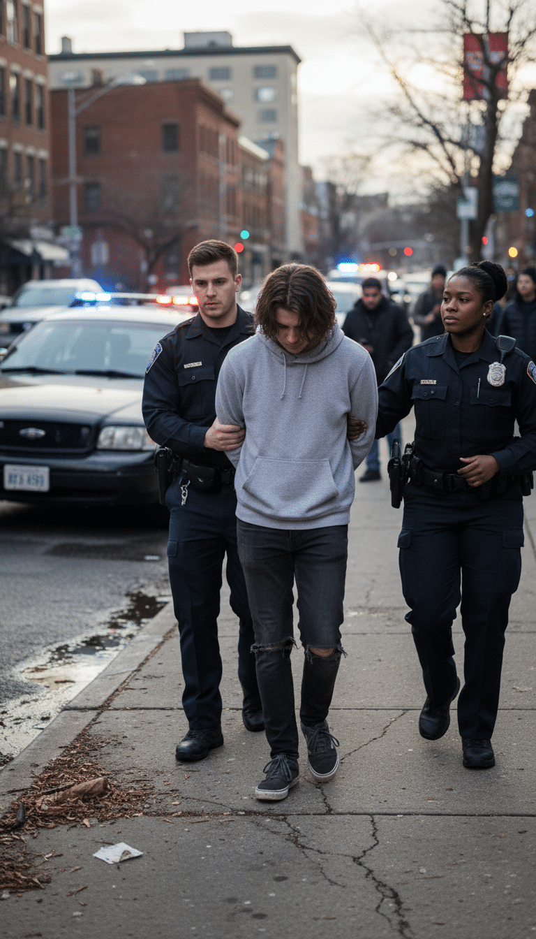 Person being arrested in Lewisville Person being arrested in Lewisville
