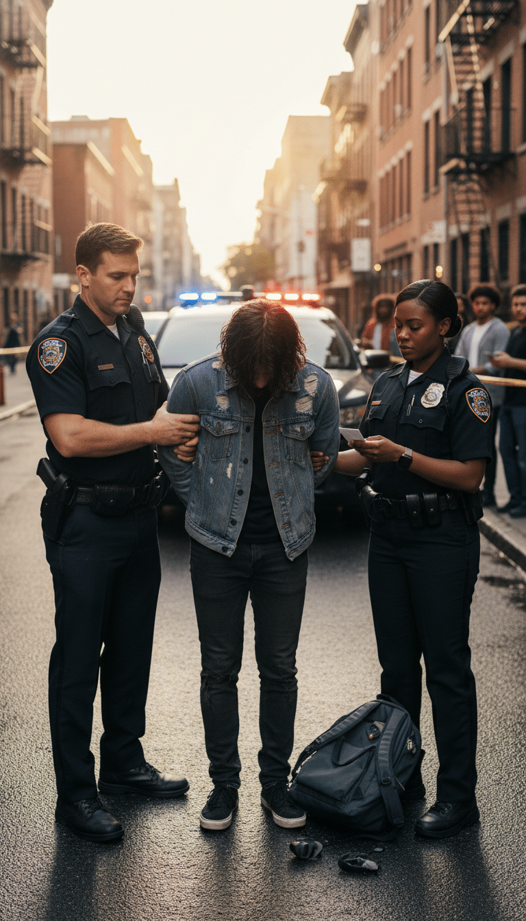 Person being arrested in Murphy Person being arrested in Murphy