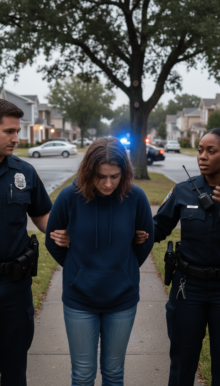 Person being arrested in Plano Person being arrested in Plano