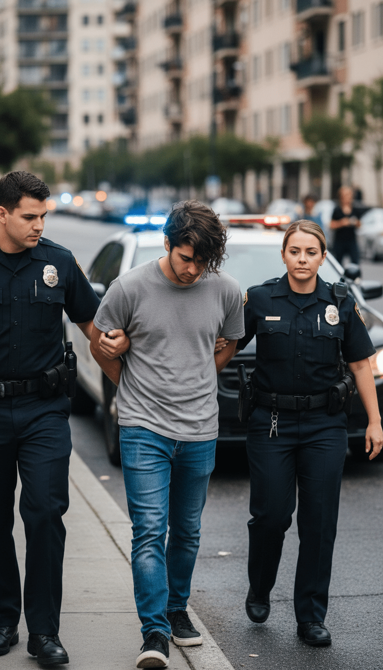 Person being arrested in Prosper Person being arrested in Prosper
