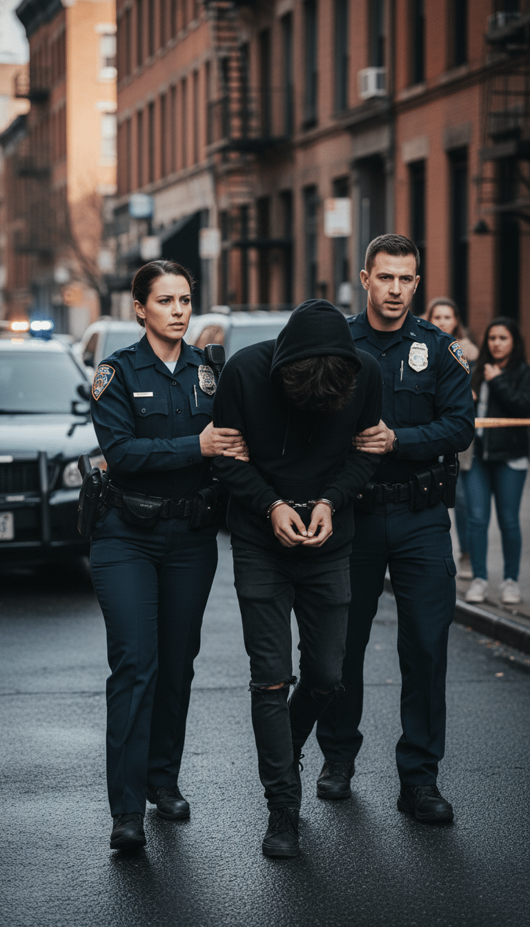 Person being arrested in The Colony Person being arrested in The Colony