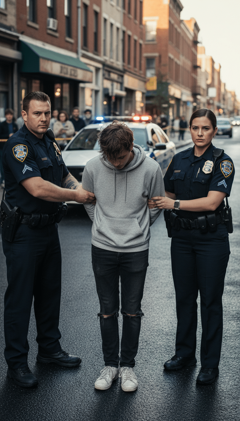 Person being arrested in Tyler Person being arrested in Tyler