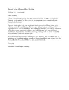 Sample Federal Target Letter 2