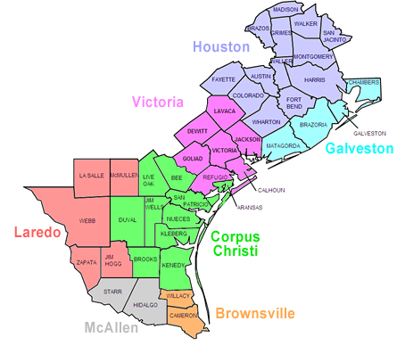 Southern District of Texas | Divisional Map