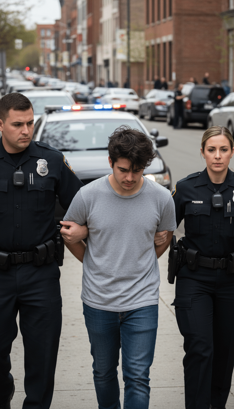Person being arrested in Ennis Person being arrested in Ennis