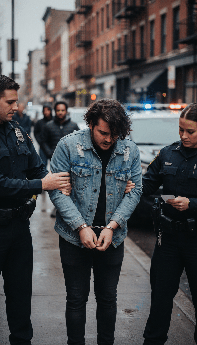 Person being arrested in Frisco Person being arrested in Frisco