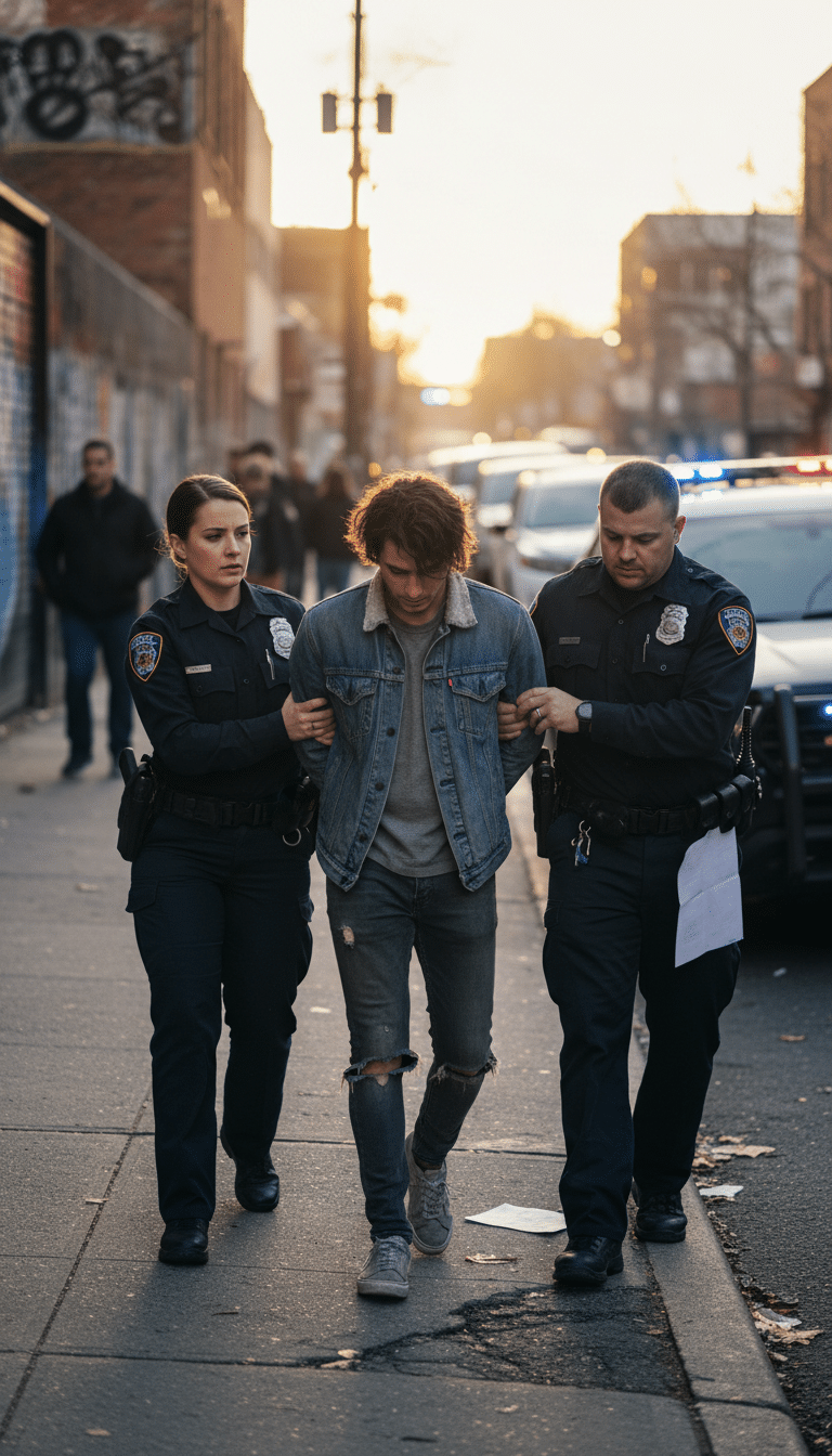 Person being arrested in Grand Prairie Person being arrested in Grand Prairie