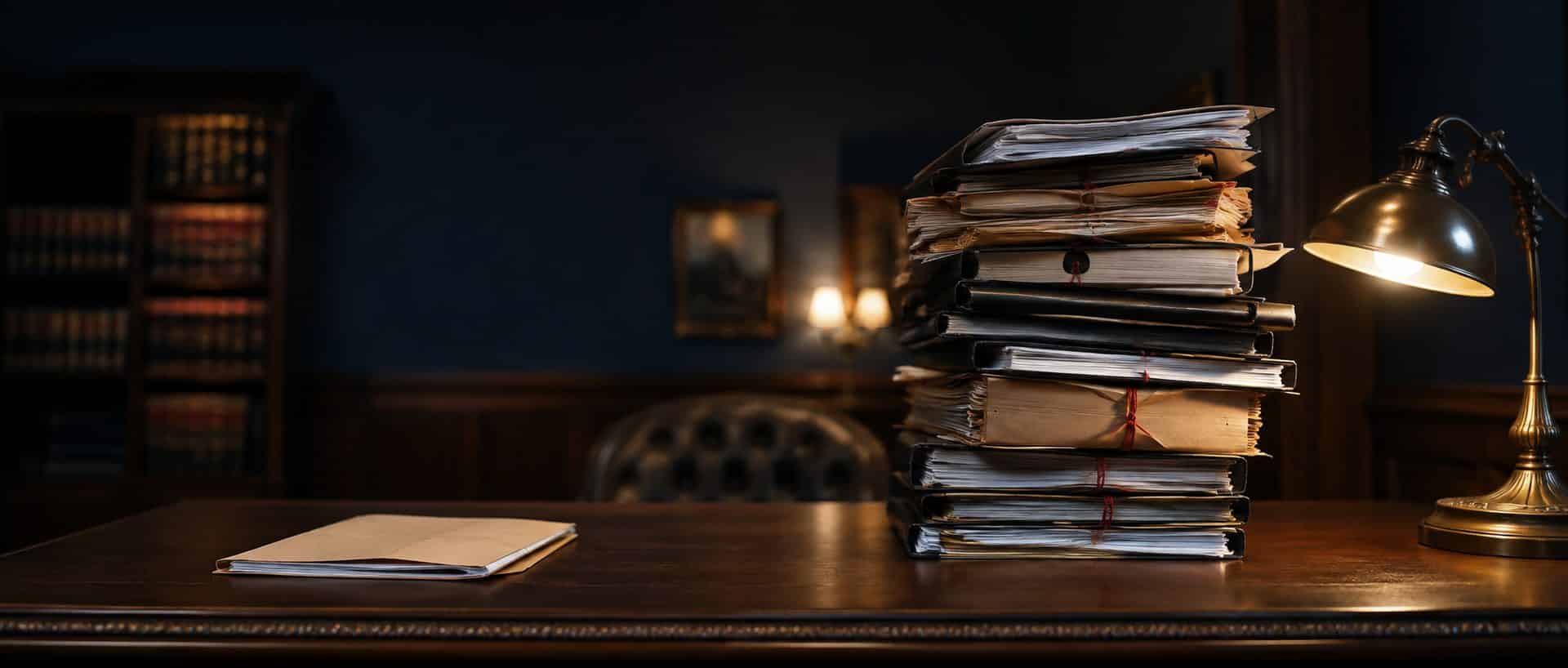 A thin misdemeanor file beside a large felony case file, showing why criminal defense fees vary so widely. A thin misdemeanor file beside a large felony case file, showing why criminal defense fees vary so widely.